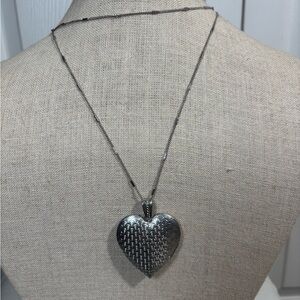 Silver Heart Pendant Necklace